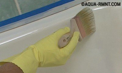 Покраска ванны эмалью