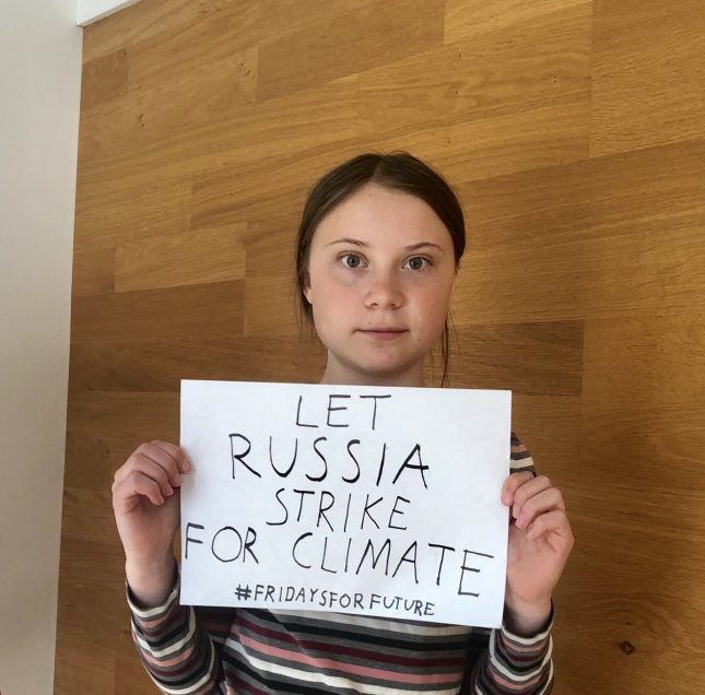 Грета Тунберг призывает к стачкам в России