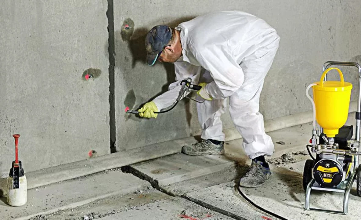 Лечение трещин в бетоне – инъектирование